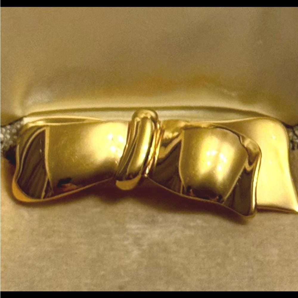 Monet Gold Ribbon Bow Brooch - Picture 4 of 9